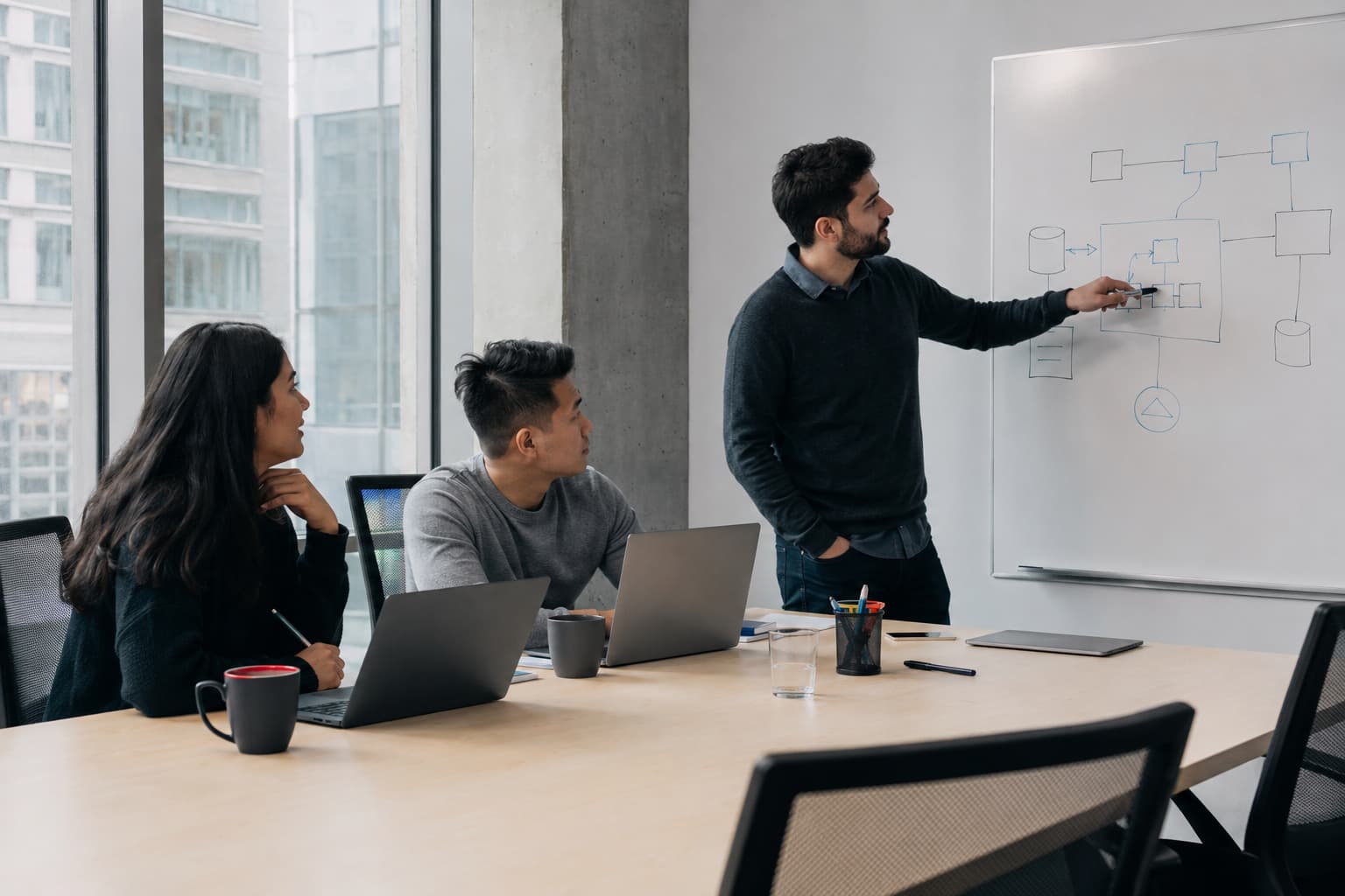 Software engineers collaborating in a Canadian delivery pod