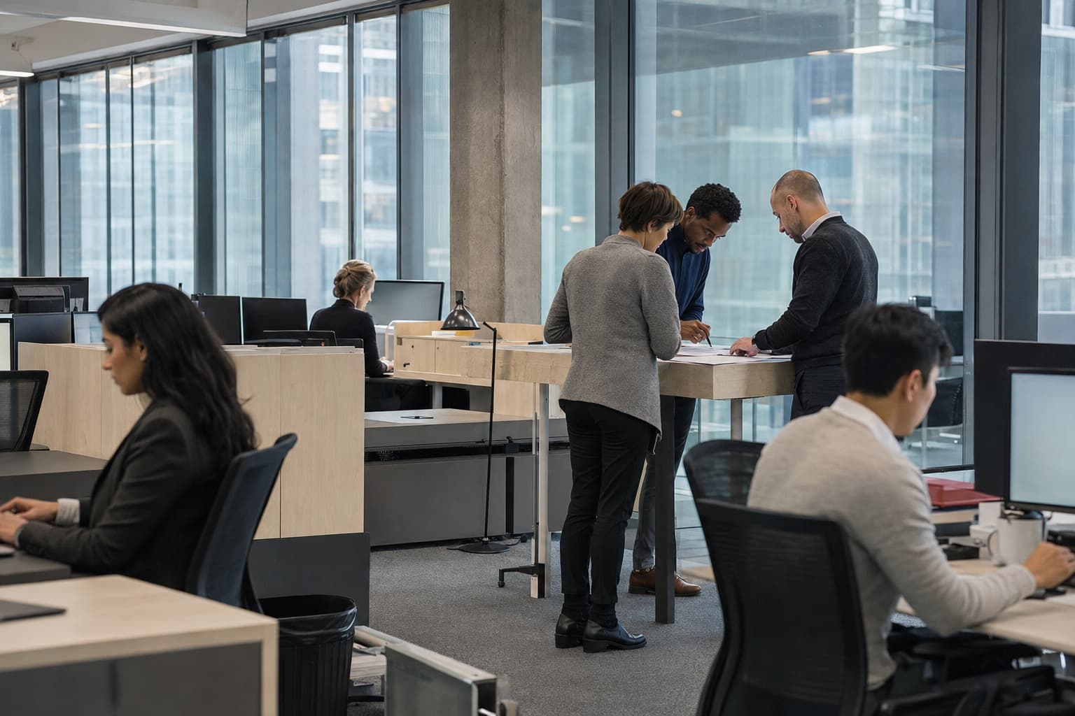 Interior of a Corpshore Canada workplace in downtown Toronto